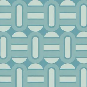 A.S. Création Vinyltapete - 395364 - Türkis Blau Grafik