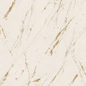 A.S. Création Vliestapete - 393364 - Beige Gold Marmoroptik