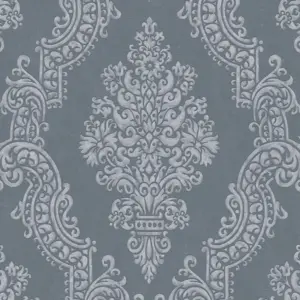 A.S. Création Vliestapete - 397657 - Anthrazit Grau Ornament