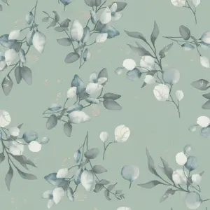 A.S. Création Vliestapete - 397687 - Grün Grau Floral