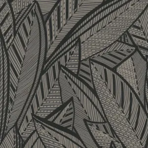 A.S. Création Vliestapete - 399334 - Schwarz Metallic Blätter
