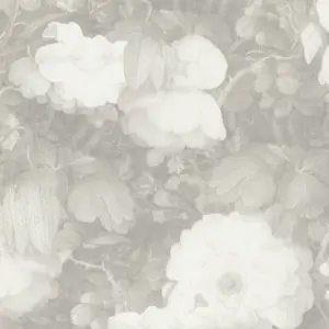 Livingwalls Vinyltapete - 369214 - Grau Weiß Florale Tapete