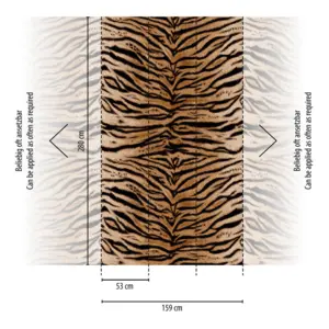 Livingwalls Vinyltapete - 398301 - Braun Schwarz Tiger