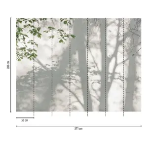 Livingwalls Vinyltapete - 399251 - Grün Weiß Fassadenoptik