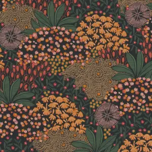 A.S. Création Vinyltapete - 387403 - Bunt Schwarz Florale Tapete