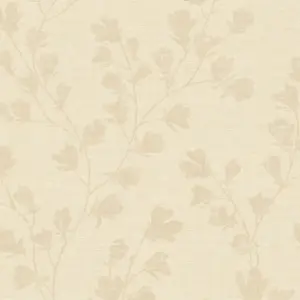 A.S. Création Vinyltapete - 387475 - Beige Grau Florale Tapete