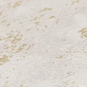 A.S. Création Vliestapete - 393871 - Creme Gold Putzoptik