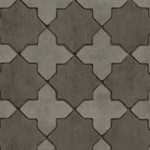 Livingwalls Vinyltapete - 374213 - Grau Schwarz Geometrische Tapete