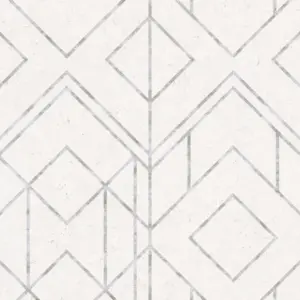 Livingwalls Vinyltapete - 378691 - Weiß Grau Geometrische Tapete