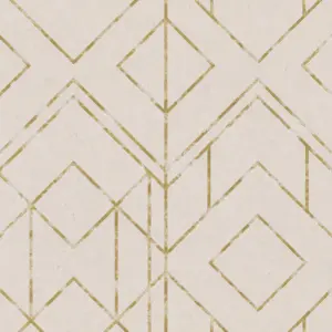 Livingwalls Vinyltapete - 378693 - Beige Gold Geometrische Tapete
