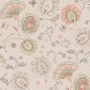 Livingwalls Vinyltapete - 388994 - Beige Rosa Florale Tapete