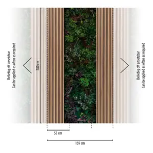 Livingwalls Vinyltapete - 398521 - Braun Grün Wandpaneel Optik