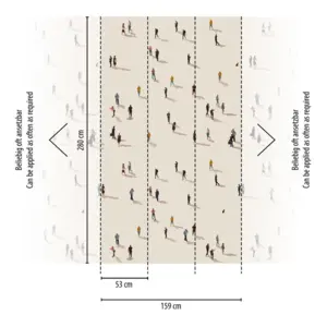 Livingwalls Vinyltapete - 398671 - Beige Bunt Menschen