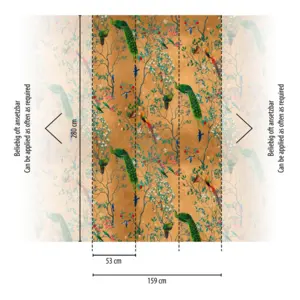 Livingwalls Vinyltapete - 398821 - Bunt Braun Vogeltapete