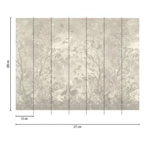 Livingwalls Vinyltapete - 399181 - Beige Grau Dschungel