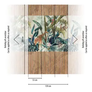 Livingwalls Vinyltapete - 398531 - Beige Braun Tiere