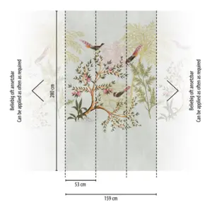 Livingwalls Vinyltapete - 398741 - Bunt Grau Vogeltapete