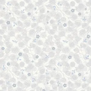 Livingwalls Vliestapete - 391111 - Weiß Grau Floral